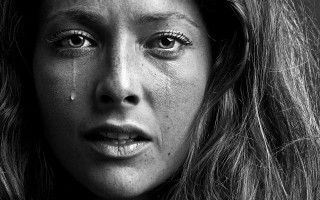 Woman tear blackandwhite hyperrealism portrait - photorealistic portrait free wallpaper