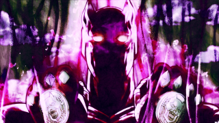 Masked person purple background white - a painting of a person free wallpaper