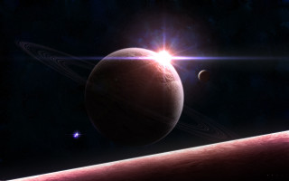 Red planet bright light distant - a distant star in the background free wallpaper