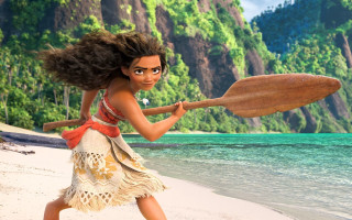 Cartoon character beach ocean mountains - pixar and disney animation free wallpaper