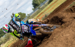 Dirt bike rider tiltshift blue - jimmy nelsson free wallpaper