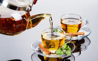 Tea pour cinnamon mint glass - cao zhibai free wallpaper