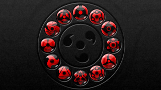 Black red circle smiley pincushion - free hearts wallpaper