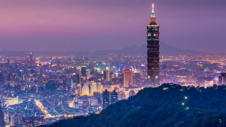 City skyline tower mountain night - dong yuan free wallpaper for desktop