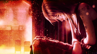 Woman sitting room firework background - a room free wallpaper for desktop