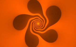 Spiral wall orange black raytraced - a wall in a room free wallpaper
