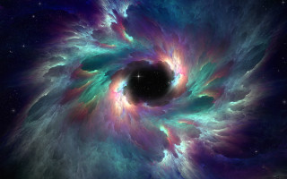 Blackhole colorful sky stars galaxy 2 - star and dust free wallpaper for desktop