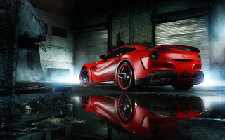 Red sports car reflection brick - a reflection free wallpaper