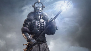 Demon horned armor sword cloud - costume holding free wallpaper