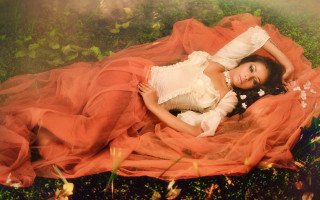 Gothic impressionist dreamlike woman flower - dreamlike free wallpaper for desktop