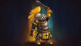 Knight yellow mohawk armor portrait - a knight free wallpaper