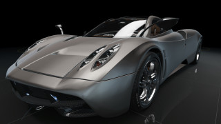 Silver sports car black white - 3 d free wallpaper