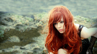 Red haired woman posing field - elden ring free wallpaper