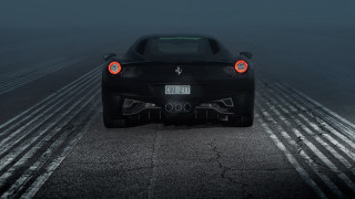 Black sports car night fog - the dark night time free wallpaper for desktop