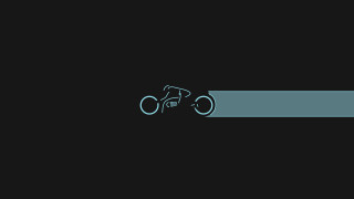 Bike ride minimalist blue line - vector curve free wallpaper