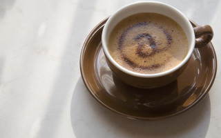 Coffee swirled foam morning hyperrealism - a saucer free wallpaper