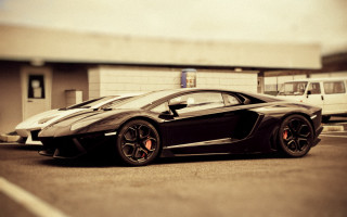 Black white sports car parking - a parking lot next free wallpaper