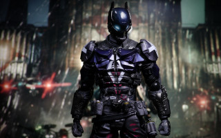 Batman cityscape rayonism armor christmas - a cityscape background free wallpaper