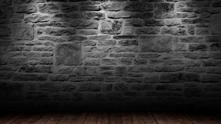 Dark room brick wall wooden 3 - the wall and floor free wallpaper