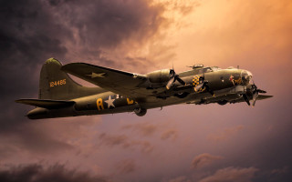 Military plane cloudy sky star 2 - a large military plane free wallpaper