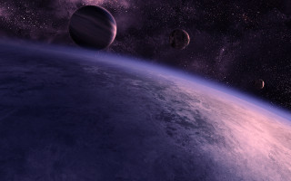 Planetary sky starry background purple - a purple hue free wallpaper