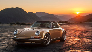 Tan porsche mountains sunset desert - anthony s waters free wallpaper