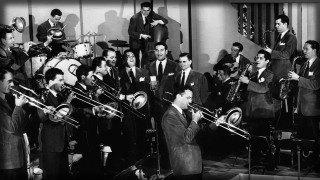Men suits instruments singing microphones - alberto vargas free wallpaper