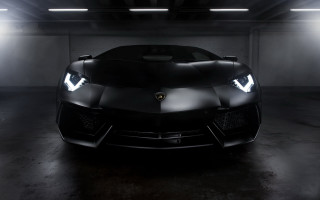 Black sports car dark garage 4 - a dark garage free wallpaper for desktop