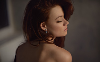 Woman elegant portrait anna hotchkis - side profile free wallpaper