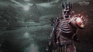 Skeleton suit light snow mountain - epic fantasy character art free wallpaper for desktop