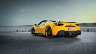 Yellow sports car parking lot 44 - a yellow sports car free wallpaper