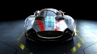 Futuristic car red blue stripe - stripe free wallpaper