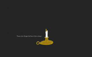 Lit candle black background message - christmas free wallpaper for desktop