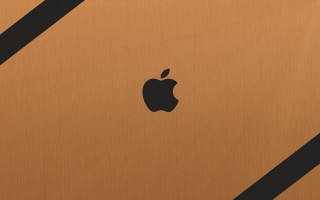 Gold apple computer black stripe - a black apple logo free wallpaper