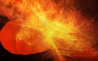 Red yellow apples abstract fire - plasma free wallpaper