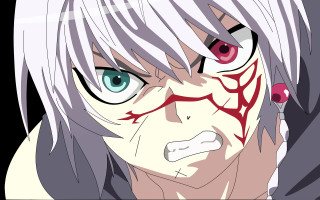 White hair bloody face red - bloody free wallpaper