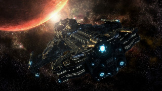 Sci fi spaceship red planet 2 - a sci free wallpaper for desktop