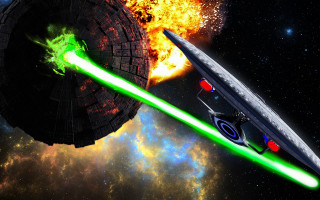Star wars lightsabers space art - scene free wallpaper