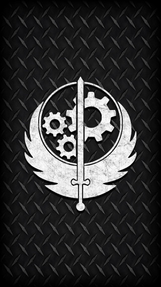 Black white logo gears image - gear free wallpaper for mobile