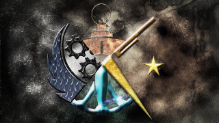 Coat of arms star knife - vanita free wallpaper for desktop
