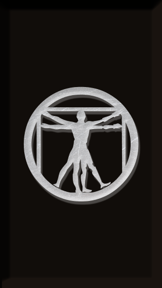 Man standing circle body center - modular free wallpaper for mobile