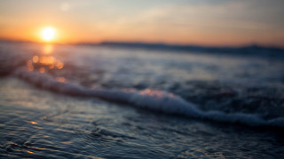 Sunset ocean waves clouds lens - florence engelbach free wallpaper