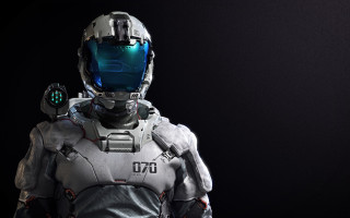 Futuristic suit helmet gun space - star citizen halo free wallpaper