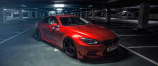 Red car parking garage photorealism - a parking garage free wallpaper