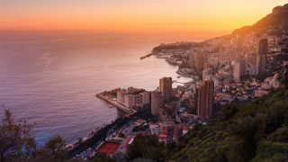 City cliff ocean sunset architecture - bernard meninsky free wallpaper for desktop