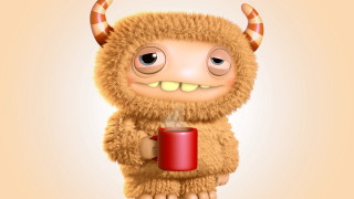Cartoon character coffee horns nose - horn free wallpaper for desktop