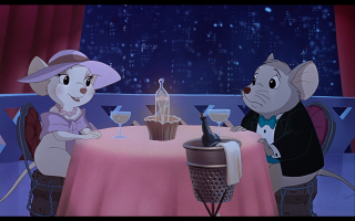 Mice wine glass table couple - movie scene free wallpaper