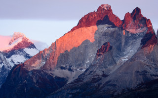 Mountain range pink sky snow - emiliano ponzi free wallpaper