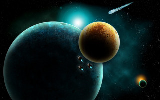 Space planet star foreground distant - a. hardy free wallpaper
