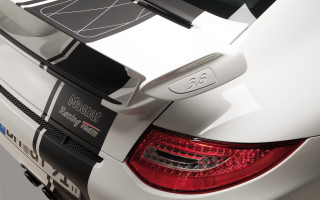 White car black white stripe 2 - tail free wallpaper